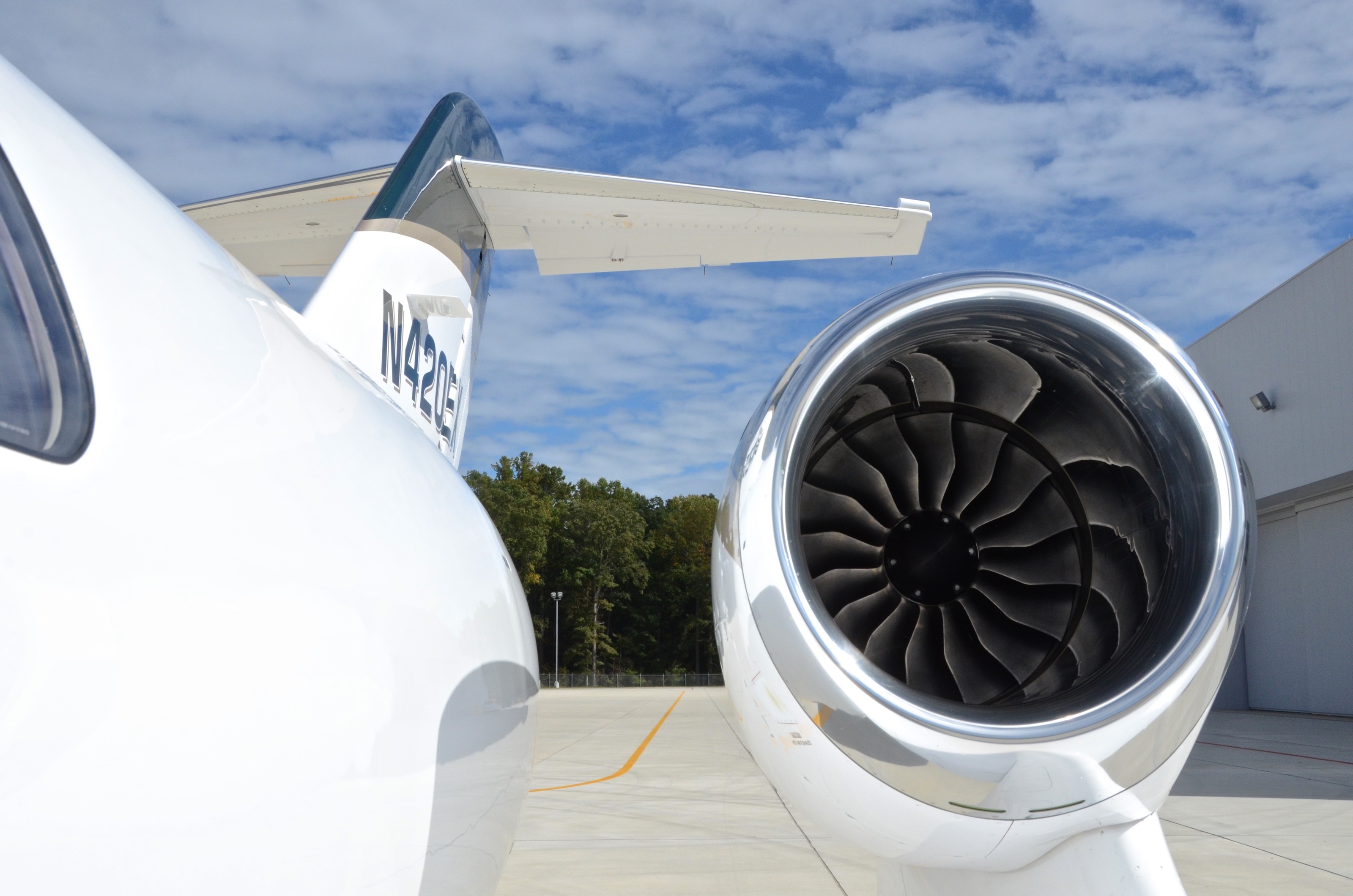 The upper-wing mounted HF120 engine on the HondaJet is a joint venture between Honda and General Electric.