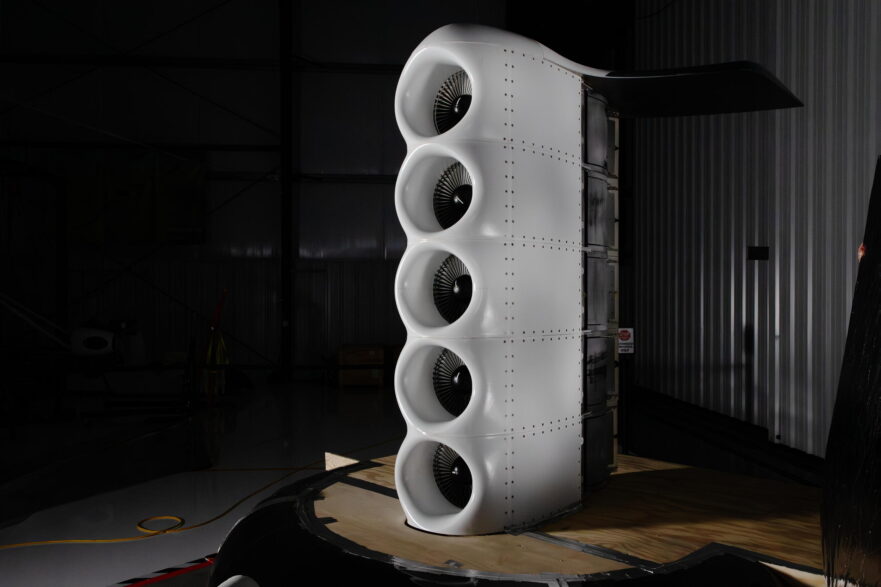 Whisper Aero JetFoil standing on edge