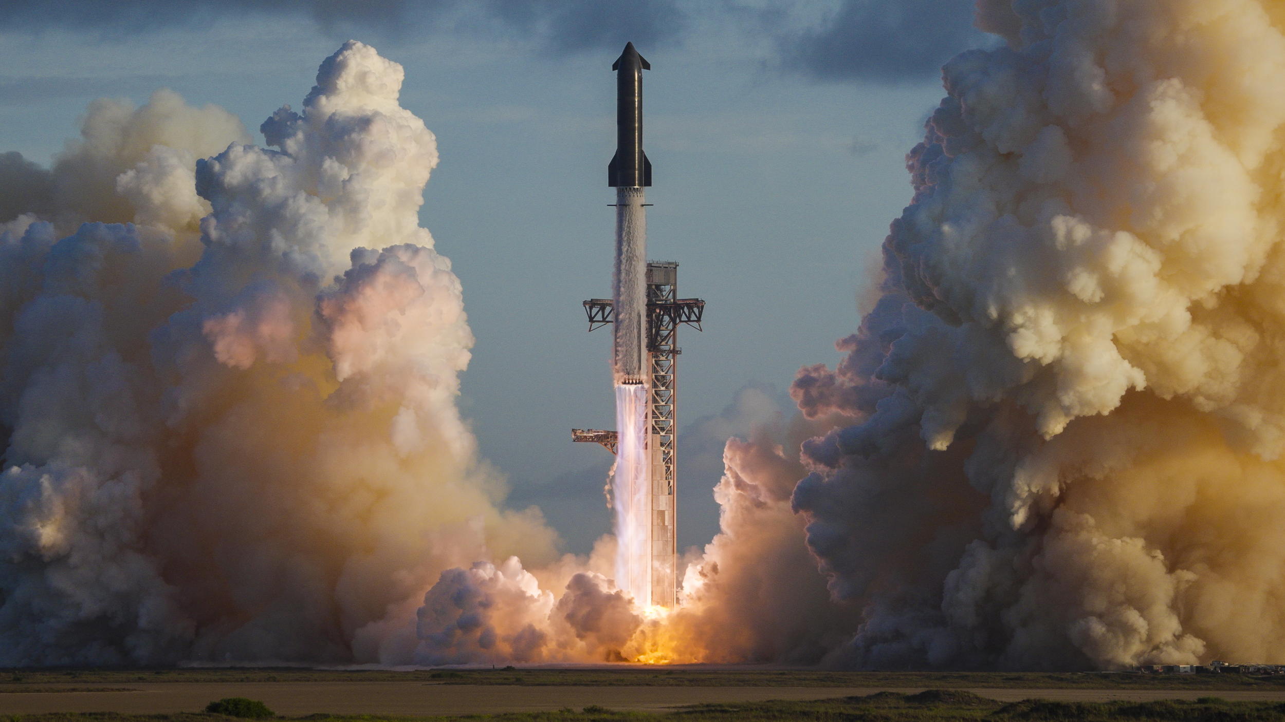 Starship 14 launches from Starbase, Texas on Sept. 28, 2026. SpaceX is targeting thousands of Starship launches annually within the next five years. (SpaceX photo)